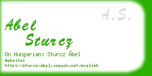 abel sturcz business card